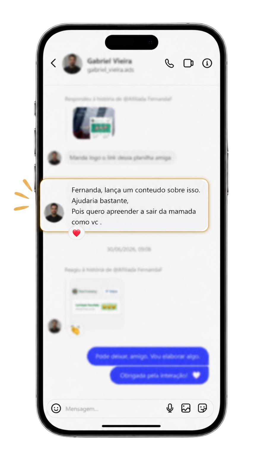 Mensagem recebida