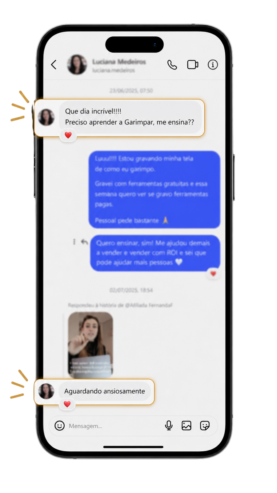 Mensagem recebida